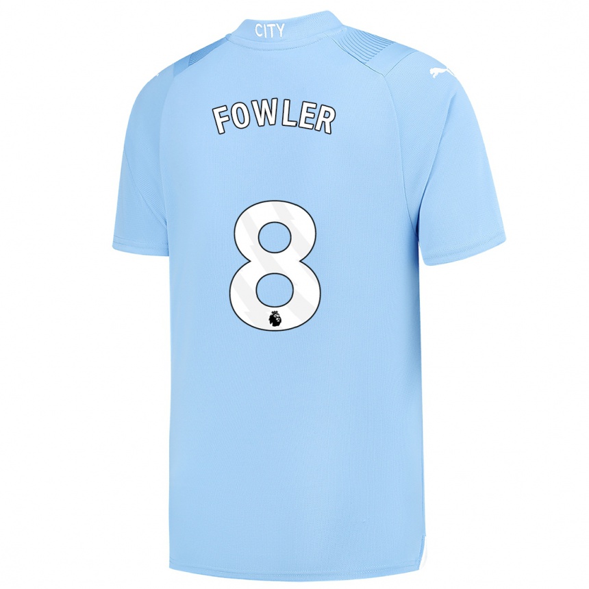 Niño Fútbol Camiseta Mary Fowler #8 Azul Claro 1ª Equipación 2023/24 México