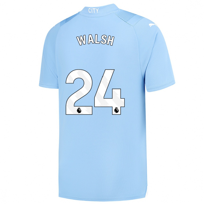 Niño Fútbol Camiseta Keira Walsh #24 Azul Claro 1ª Equipación 2023/24 México