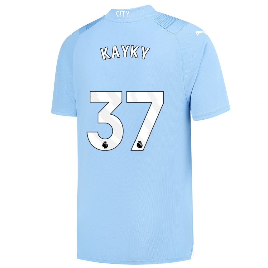 Niño Fútbol Camiseta Kayky #37 Azul Claro 1ª Equipación 2023/24 México