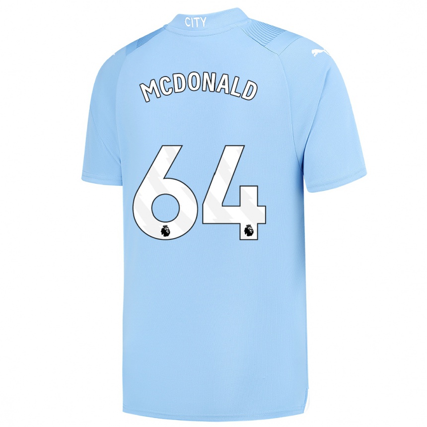 Niño Fútbol Camiseta Rowan Mcdonald #64 Azul Claro 1ª Equipación 2023/24 México