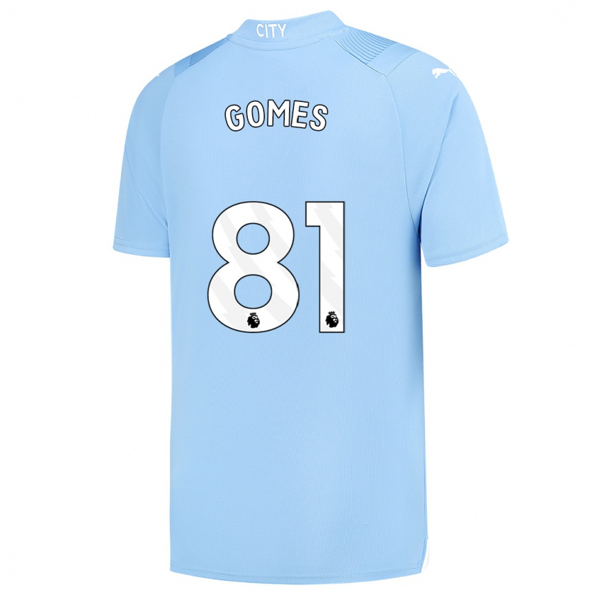 Niño Fútbol Camiseta Claudio Gomes #81 Azul Claro 1ª Equipación 2023/24 México