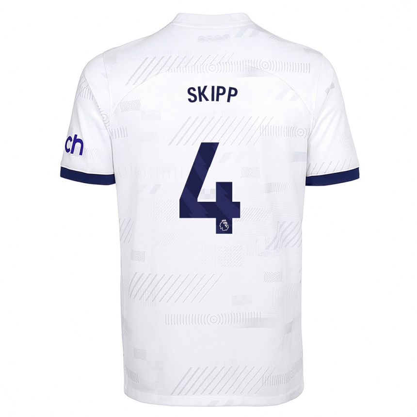 Niño Fútbol Camiseta Oliver Skipp #4 Blanco 1ª Equipación 2023/24 México