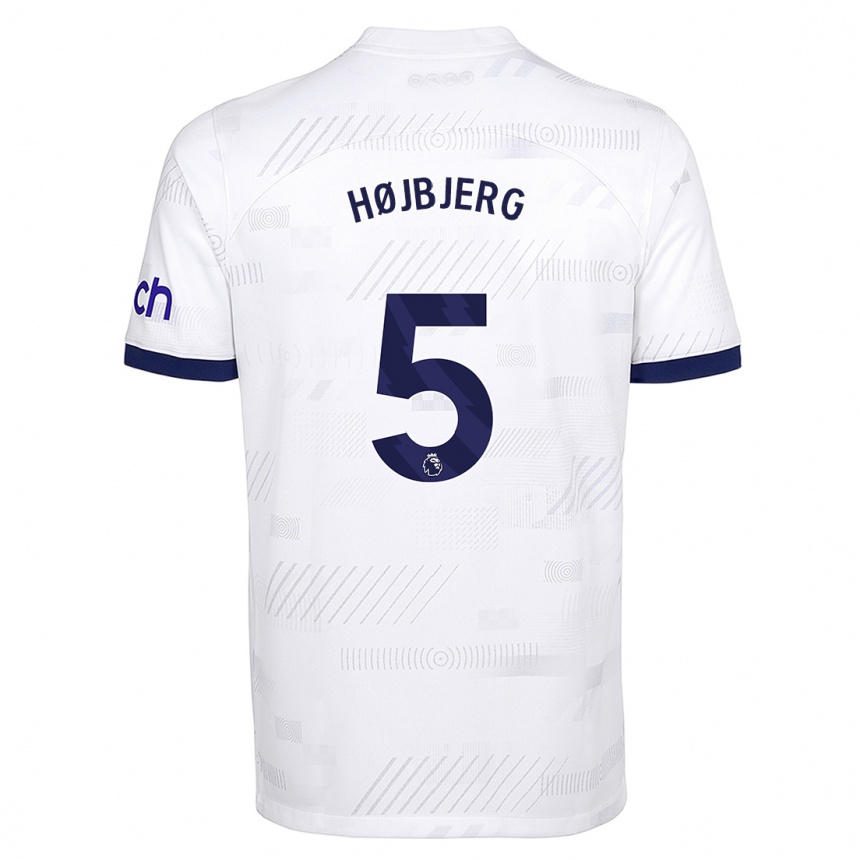 Niño Fútbol Camiseta Pierre Emile Hojbjerg #5 Blanco 1ª Equipación 2023/24 México