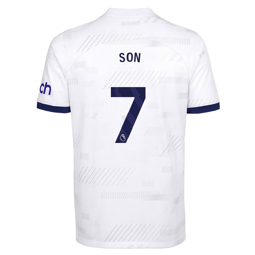 Niño Fútbol Camiseta Heung-Min Son #7 Blanco 1ª Equipación 2023/24 México