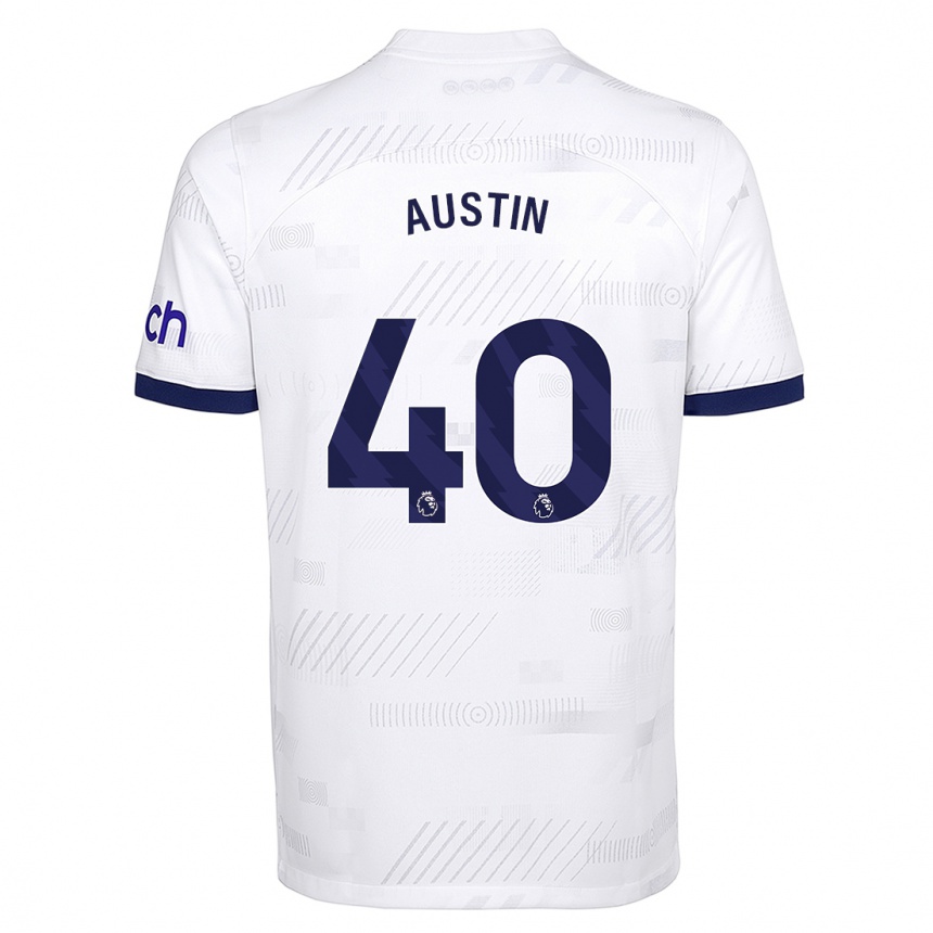 Niño Fútbol Camiseta Brandon Austin #40 Blanco 1ª Equipación 2023/24 México