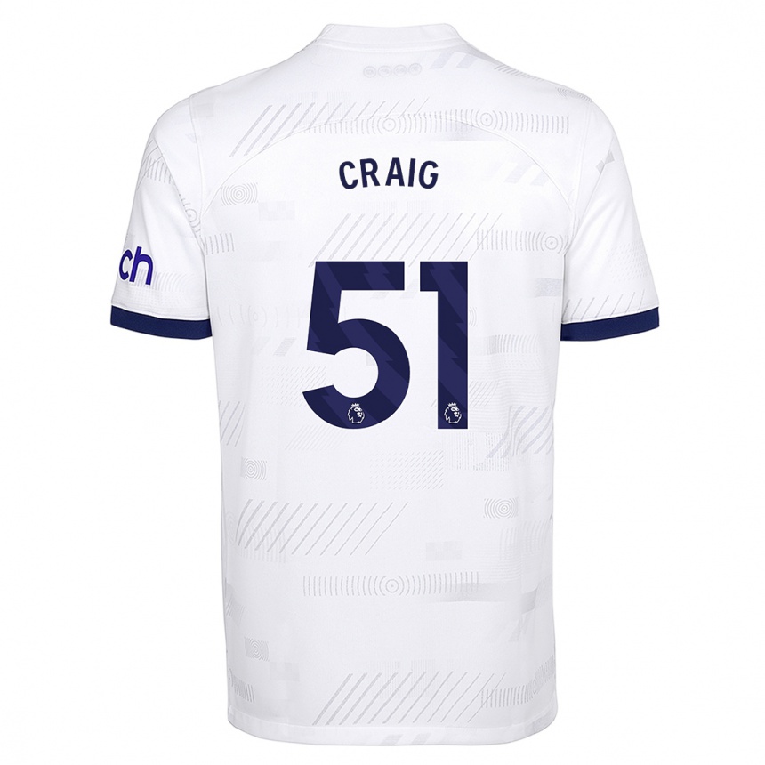 Niño Fútbol Camiseta Matthew Craig #51 Blanco 1ª Equipación 2023/24 México