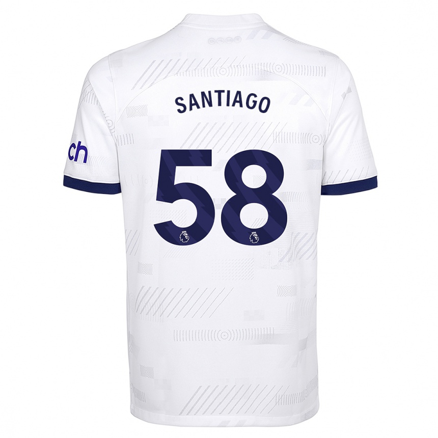 Niño Fútbol Camiseta Yago Santiago #58 Blanco 1ª Equipación 2023/24 México