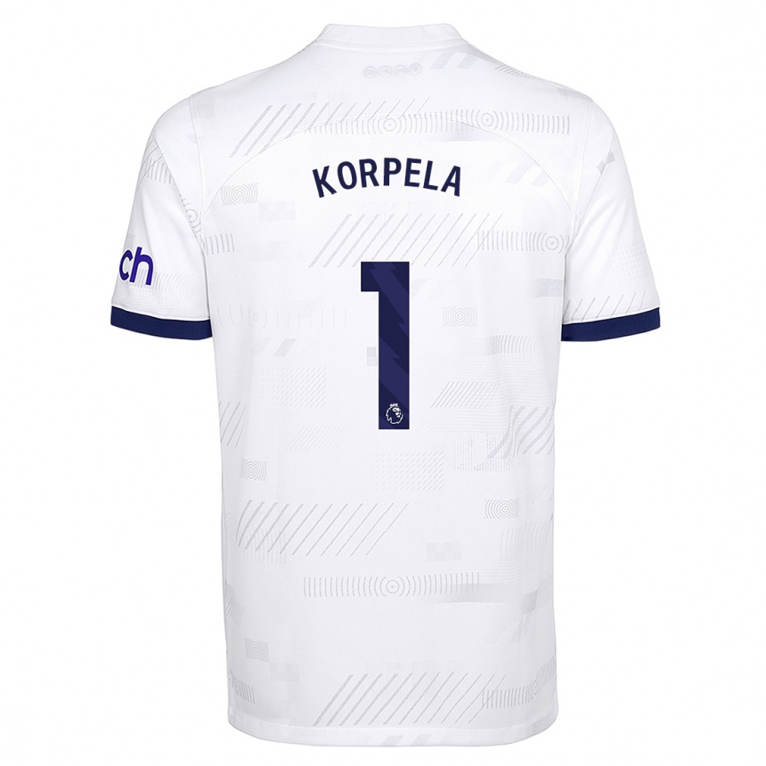 Niño Fútbol Camiseta Tinja-Riikka Korpela #1 Blanco 1ª Equipación 2023/24 México