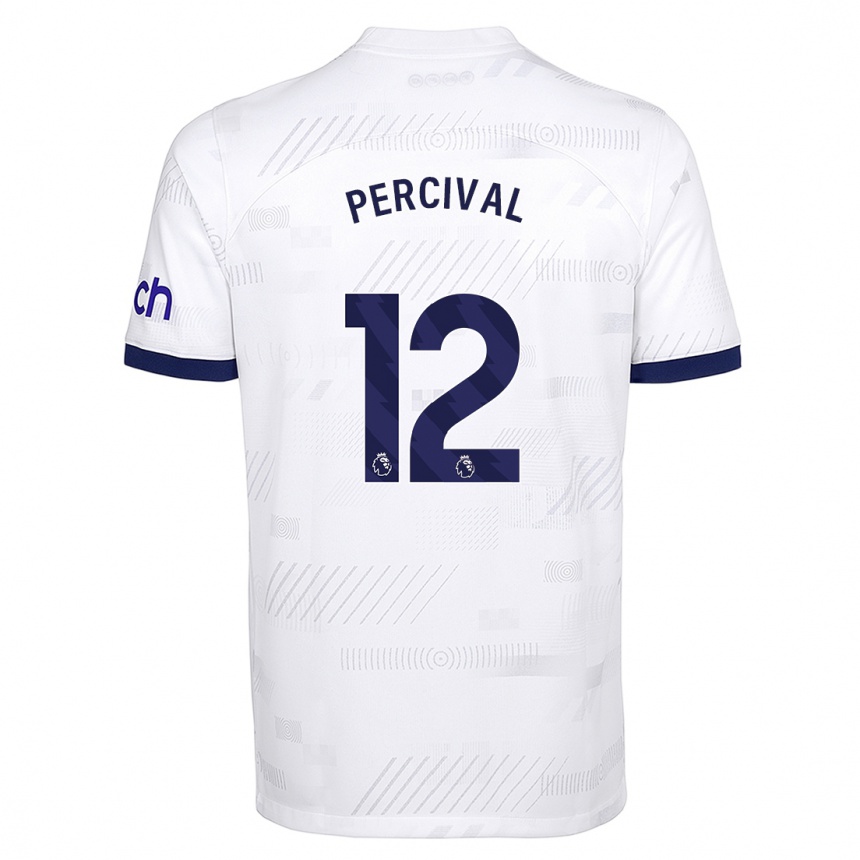 Niño Fútbol Camiseta Ria Percival #12 Blanco 1ª Equipación 2023/24 México