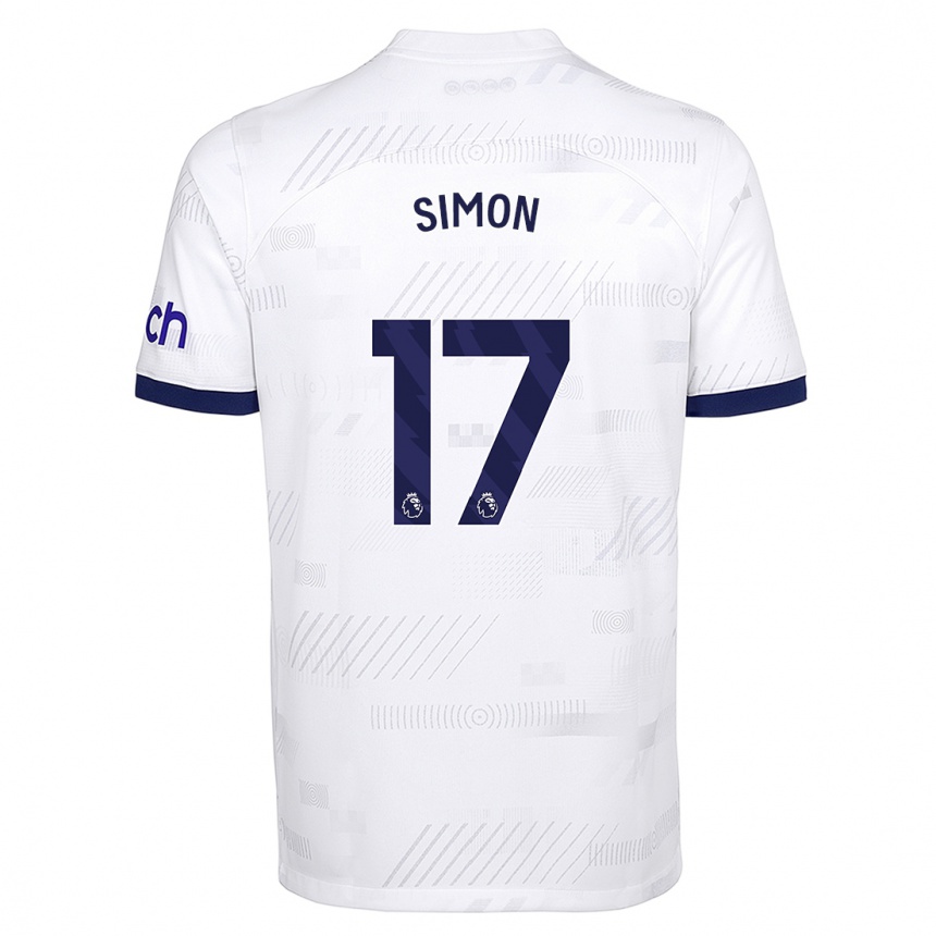 Niño Fútbol Camiseta Kyah Simon #17 Blanco 1ª Equipación 2023/24 México