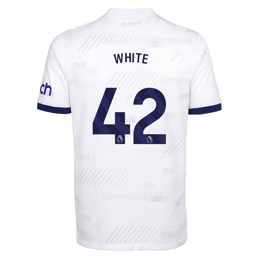 Niño Fútbol Camiseta Harvey White #42 Blanco 1ª Equipación 2023/24 México