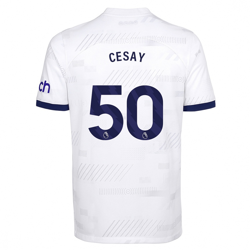 Niño Fútbol Camiseta Kallum Cesay #50 Blanco 1ª Equipación 2023/24 México