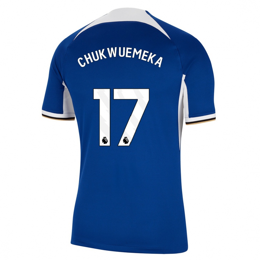 Niño Fútbol Camiseta Carney Chukwuemeka #17 Azul 1ª Equipación 2023/24 México