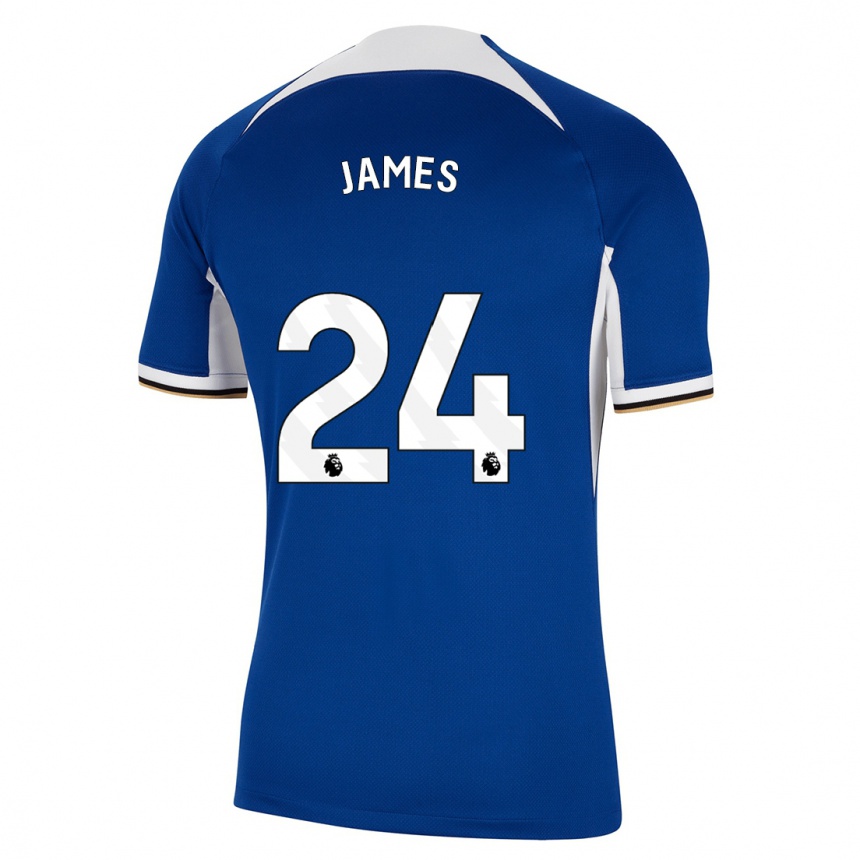 Niño Fútbol Camiseta Reece James #24 Azul 1ª Equipación 2023/24 México