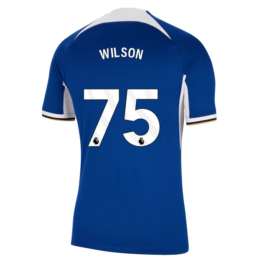 Niño Fútbol Camiseta Kaiden Wilson #75 Azul 1ª Equipación 2023/24 México