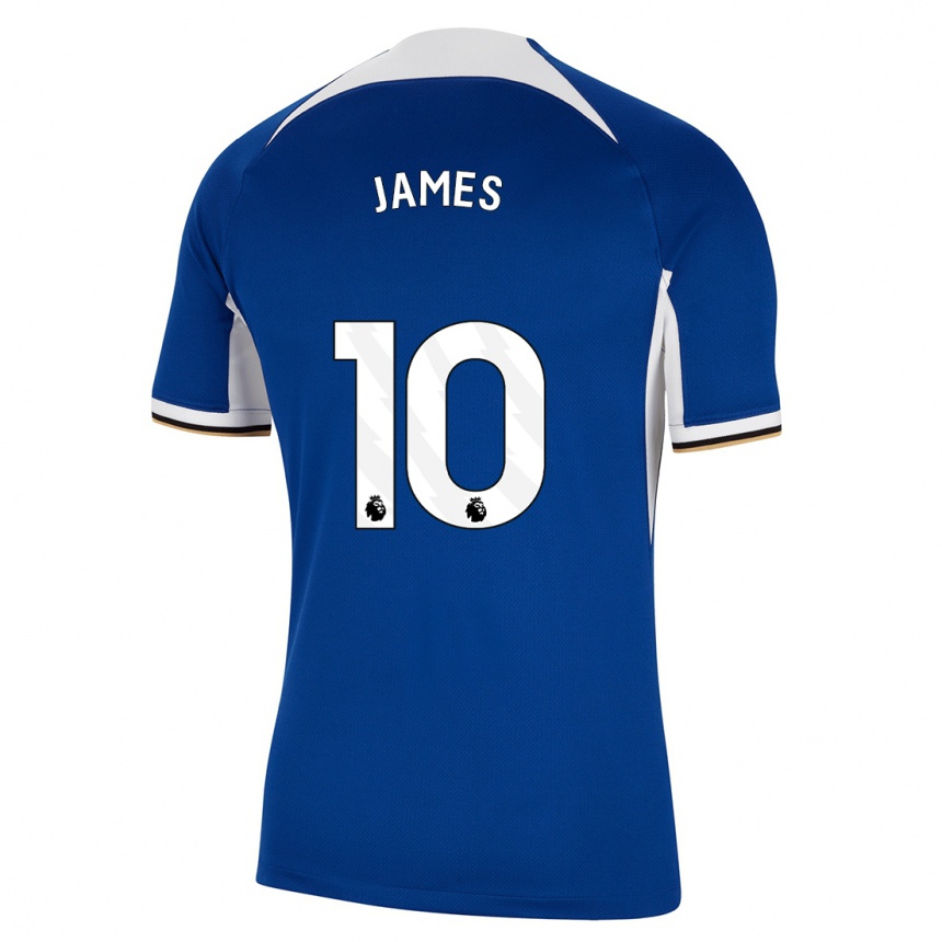 Niño Fútbol Camiseta Lauren James #10 Azul 1ª Equipación 2023/24 México