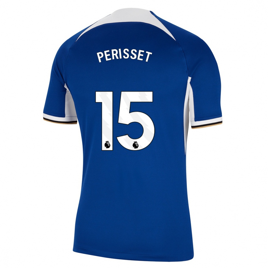 Niño Fútbol Camiseta Eve Perisset #15 Azul 1ª Equipación 2023/24 México