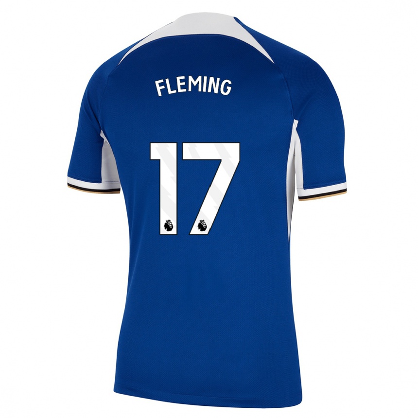 Niño Fútbol Camiseta Jessie Fleming #17 Azul 1ª Equipación 2023/24 México