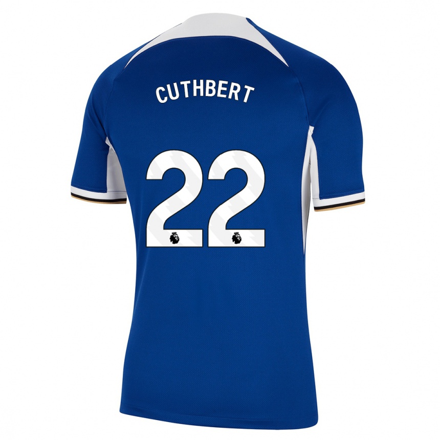 Niño Fútbol Camiseta Erin Cuthbert #22 Azul 1ª Equipación 2023/24 México