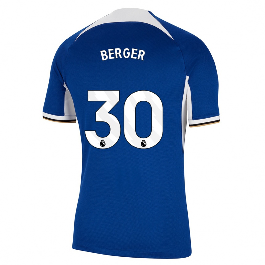 Niño Fútbol Camiseta Ann-Katrin Berger #30 Azul 1ª Equipación 2023/24 México