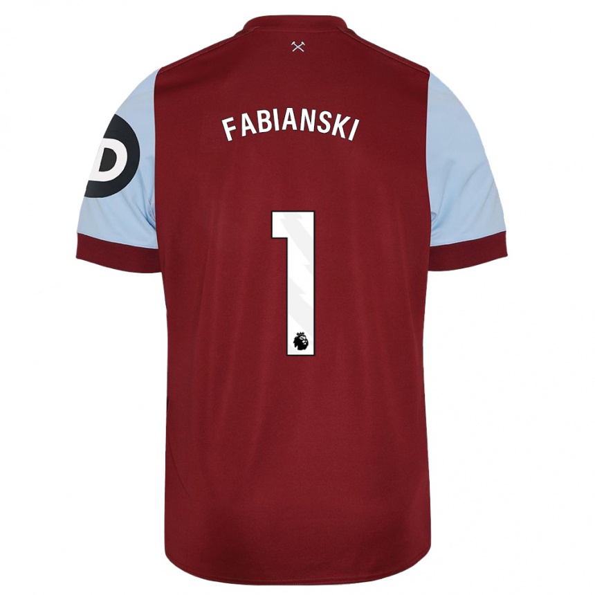 Niño Fútbol Camiseta Lukasz Fabianski #1 Granate 1ª Equipación 2023/24 México