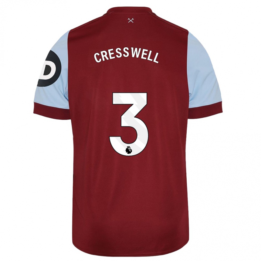 Niño Fútbol Camiseta Aaron Cresswell #3 Granate 1ª Equipación 2023/24 México