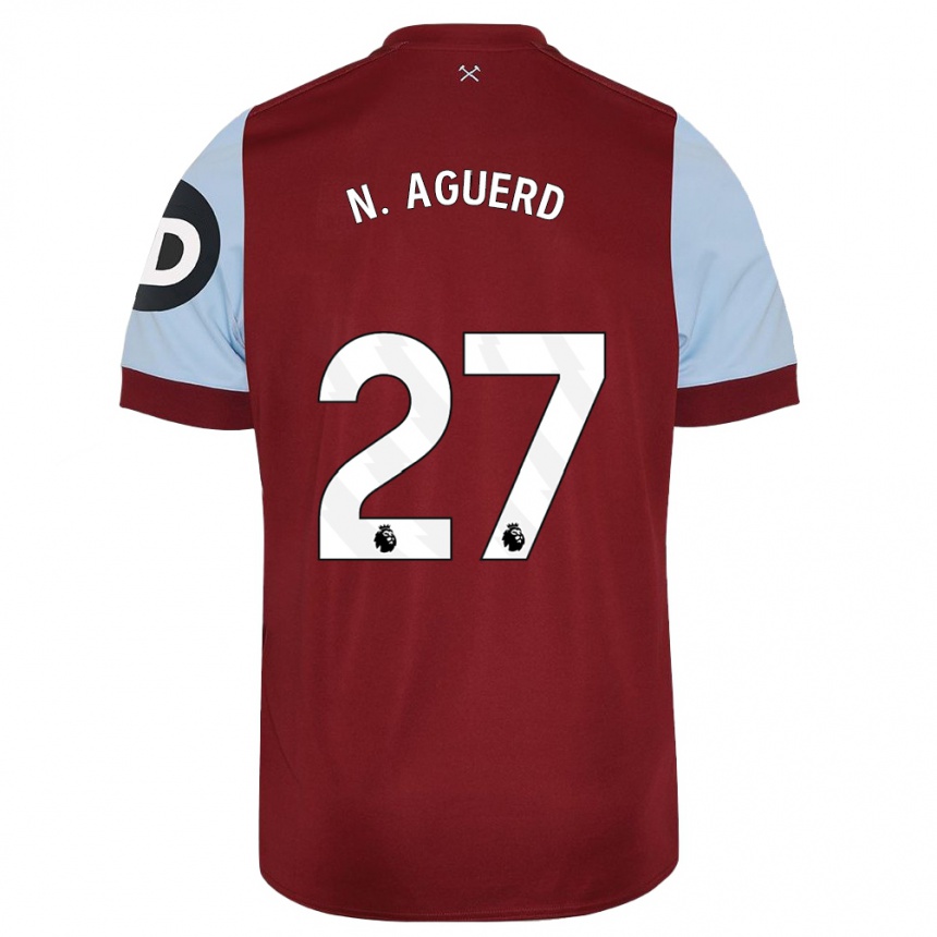 Niño Fútbol Camiseta Nayef Aguerd #27 Granate 1ª Equipación 2023/24 México