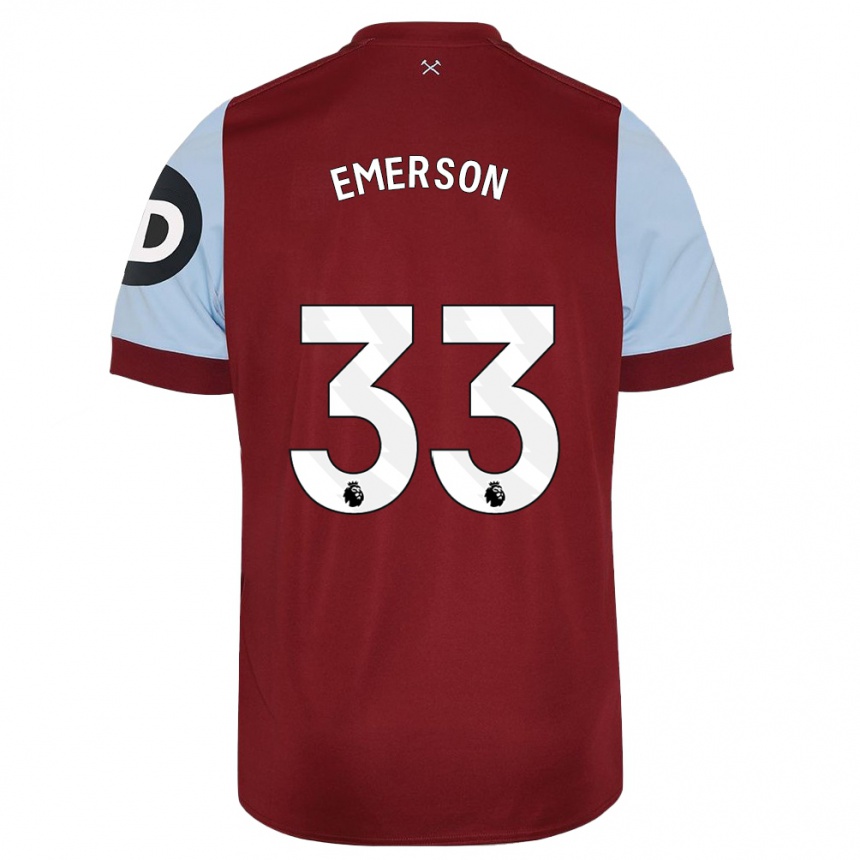 Niño Fútbol Camiseta Emerson Palmieri #33 Granate 1ª Equipación 2023/24 México