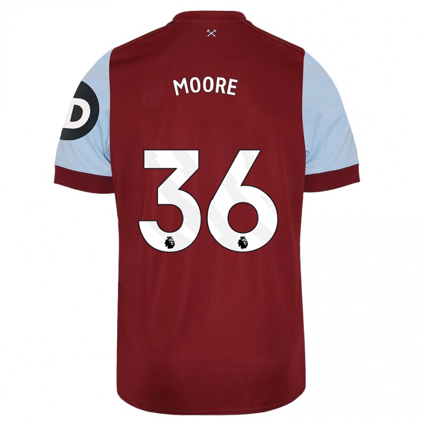 Niño Fútbol Camiseta Sean Moore #36 Granate 1ª Equipación 2023/24 México