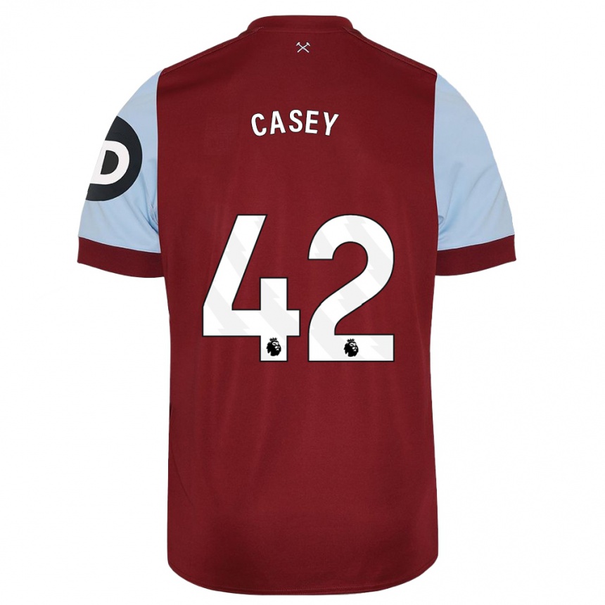 Niño Fútbol Camiseta Kaelan Casey #42 Granate 1ª Equipación 2023/24 México