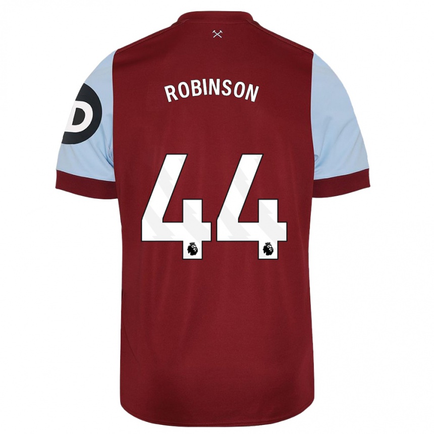 Niño Fútbol Camiseta Junior Robinson #44 Granate 1ª Equipación 2023/24 México