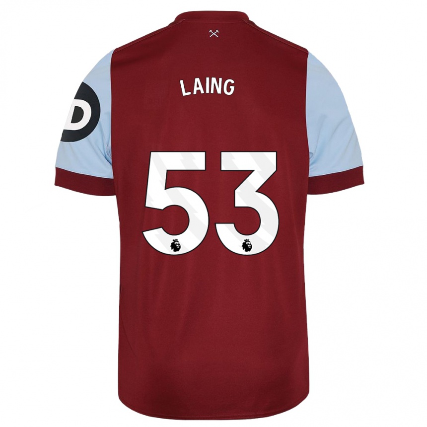 Niño Fútbol Camiseta Levi Laing #53 Granate 1ª Equipación 2023/24 México