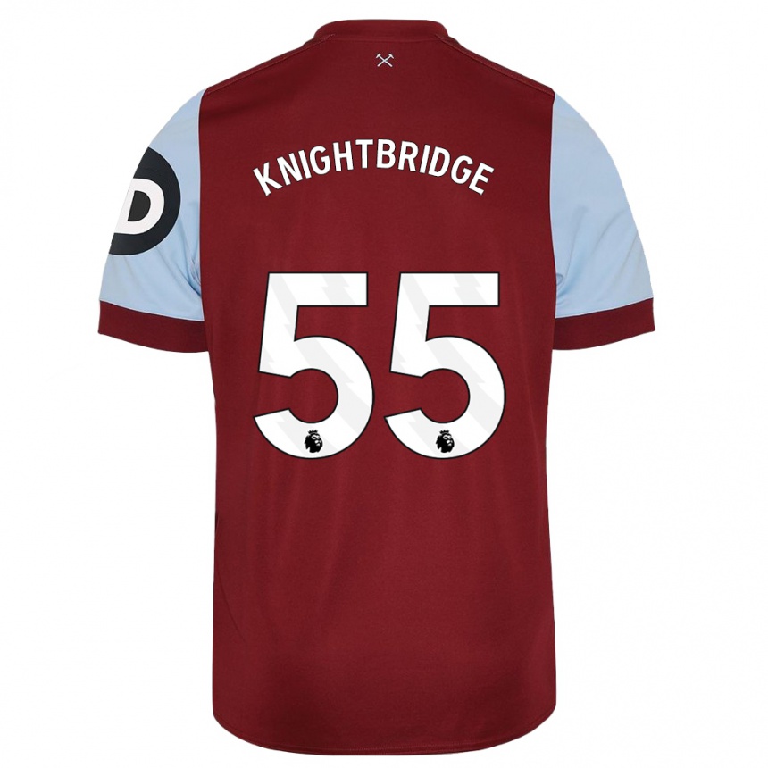 Niño Fútbol Camiseta Jacob Knightbridge #55 Granate 1ª Equipación 2023/24 México