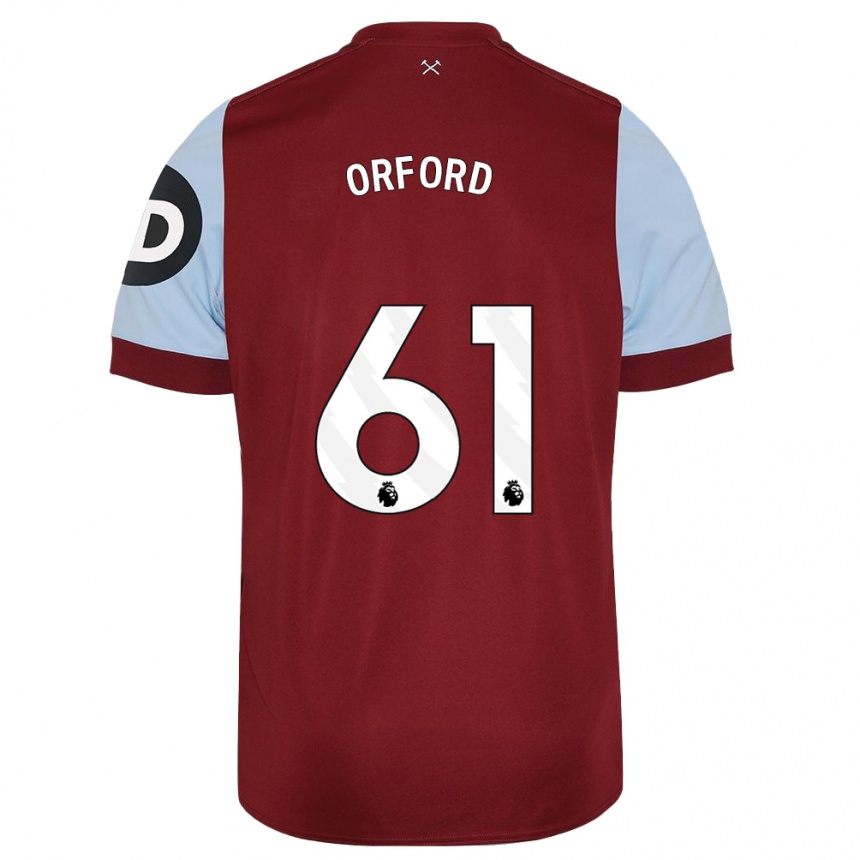 Niño Fútbol Camiseta Lewis Orford #61 Granate 1ª Equipación 2023/24 México