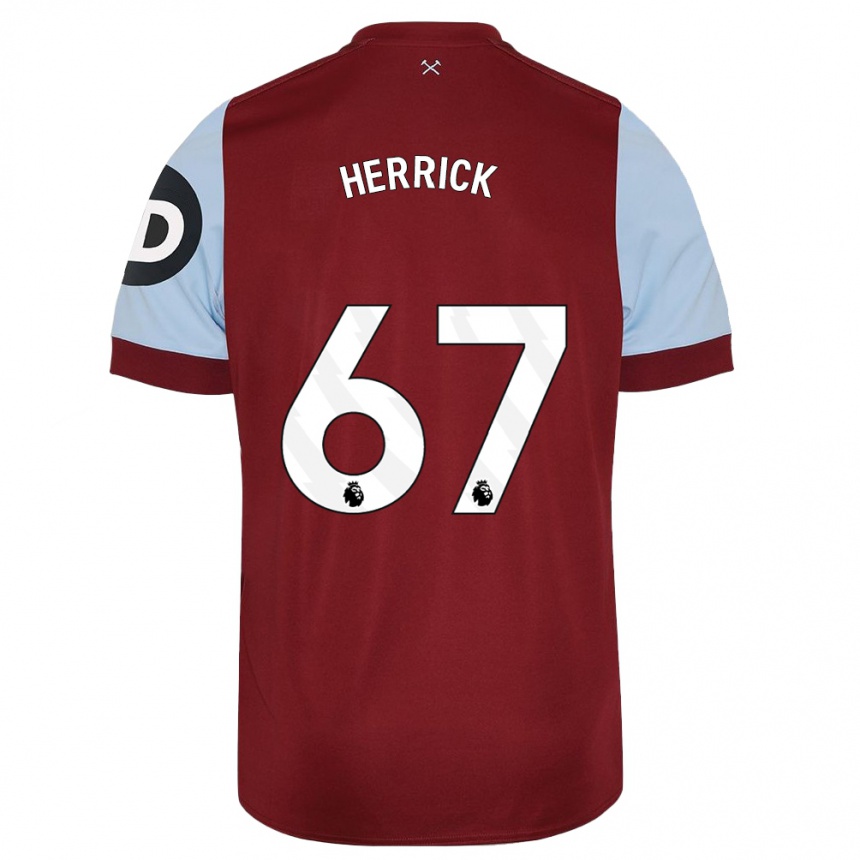 Niño Fútbol Camiseta Finlay Herrick #67 Granate 1ª Equipación 2023/24 México