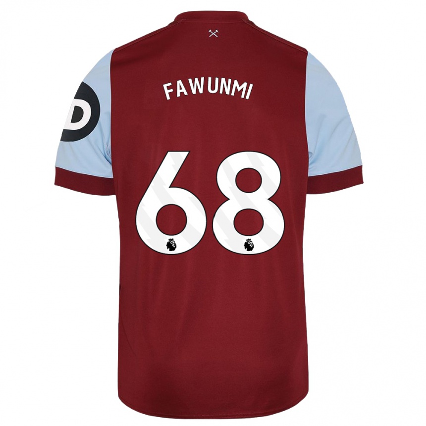 Niño Fútbol Camiseta Favour Fawunmi #68 Granate 1ª Equipación 2023/24 México