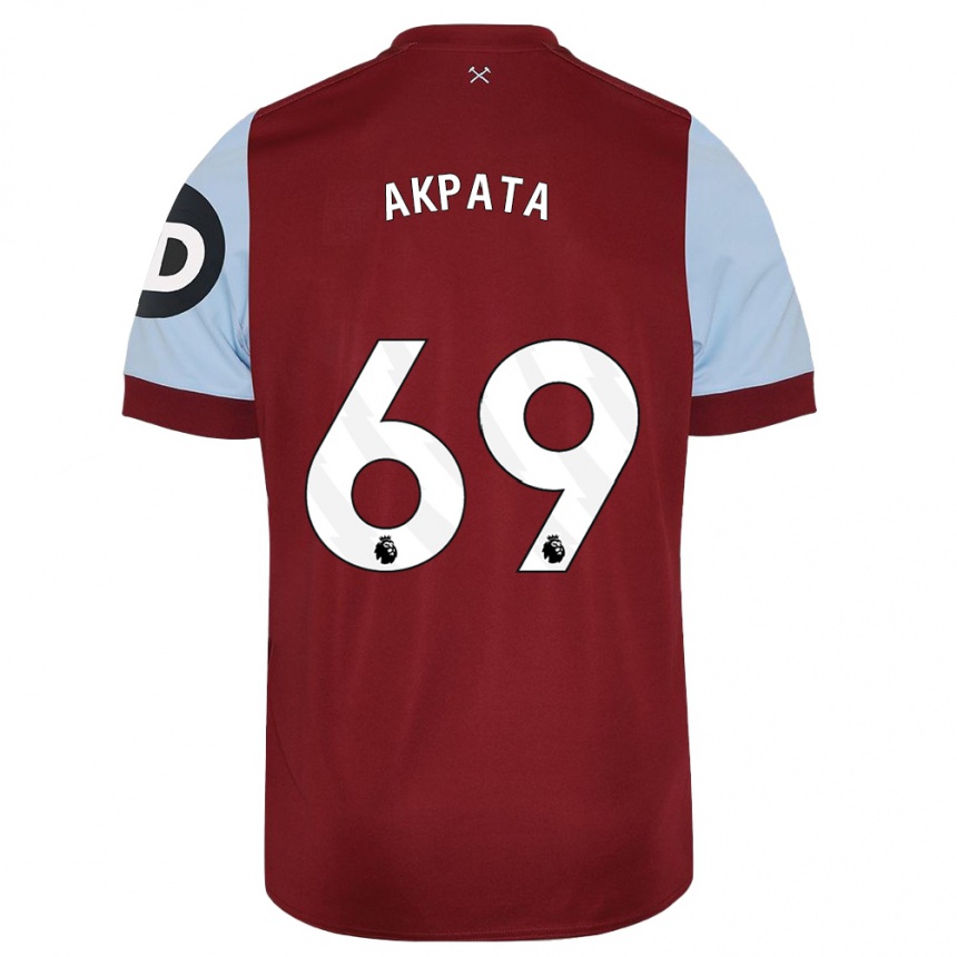 Niño Fútbol Camiseta Tyron Akpata #69 Granate 1ª Equipación 2023/24 México