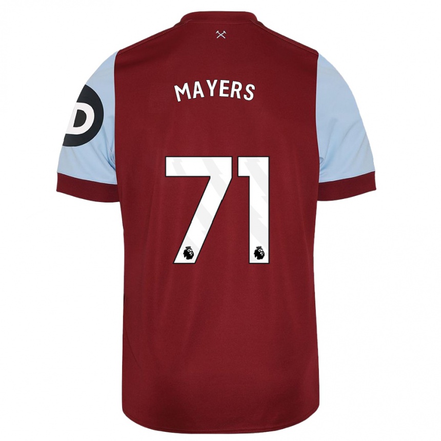 Niño Fútbol Camiseta Ezra Mayers #71 Granate 1ª Equipación 2023/24 México