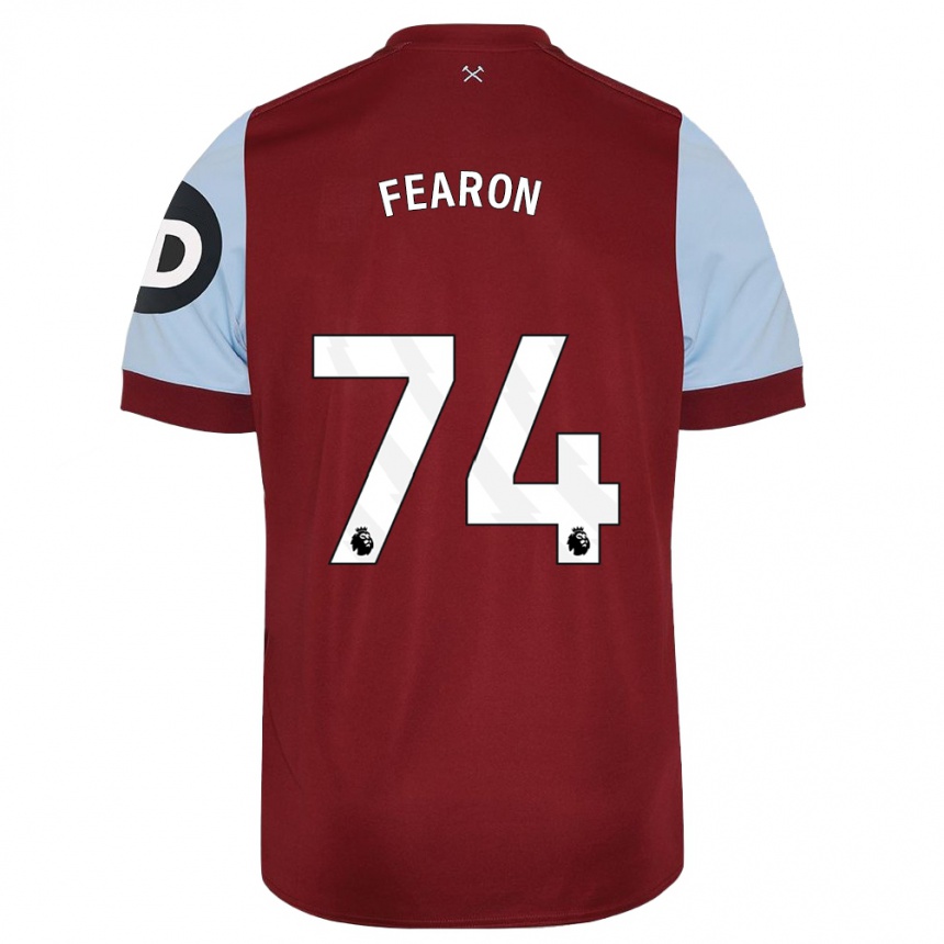 Niño Fútbol Camiseta Preston Fearon #74 Granate 1ª Equipación 2023/24 México