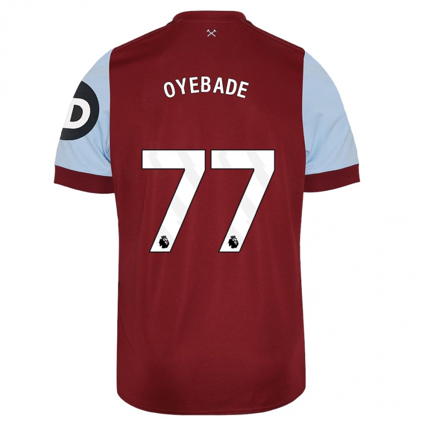 Niño Fútbol Camiseta Rayan Oyebade #77 Granate 1ª Equipación 2023/24 México