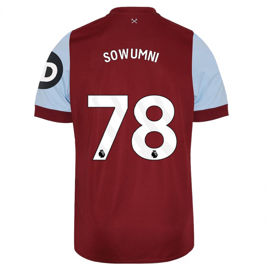 Niño Fútbol Camiseta Elisha Sowumni #78 Granate 1ª Equipación 2023/24 México