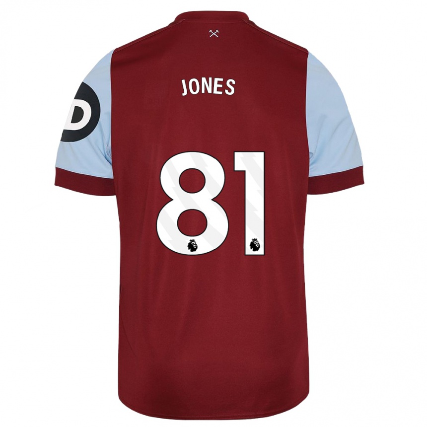 Niño Fútbol Camiseta Liam Jones #81 Granate 1ª Equipación 2023/24 México
