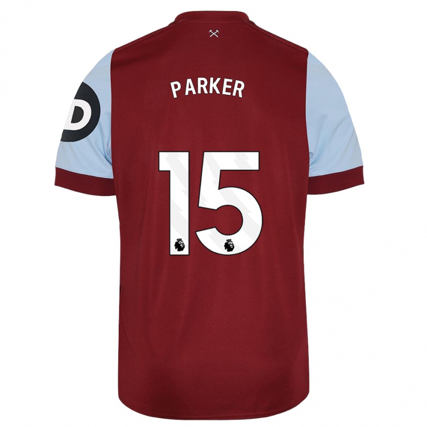 Niño Fútbol Camiseta Lucy Parker #15 Granate 1ª Equipación 2023/24 México