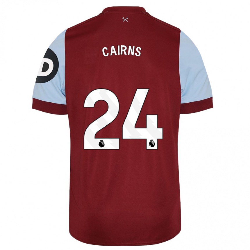 Niño Fútbol Camiseta Brooke Cairns #24 Granate 1ª Equipación 2023/24 México