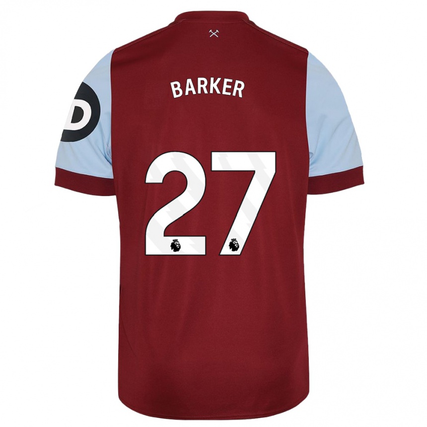 Niño Fútbol Camiseta Maisy Barker #27 Granate 1ª Equipación 2023/24 México