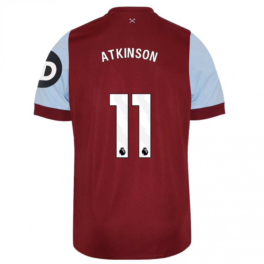 Niño Fútbol Camiseta Izzy Atkinson #11 Granate 1ª Equipación 2023/24 México