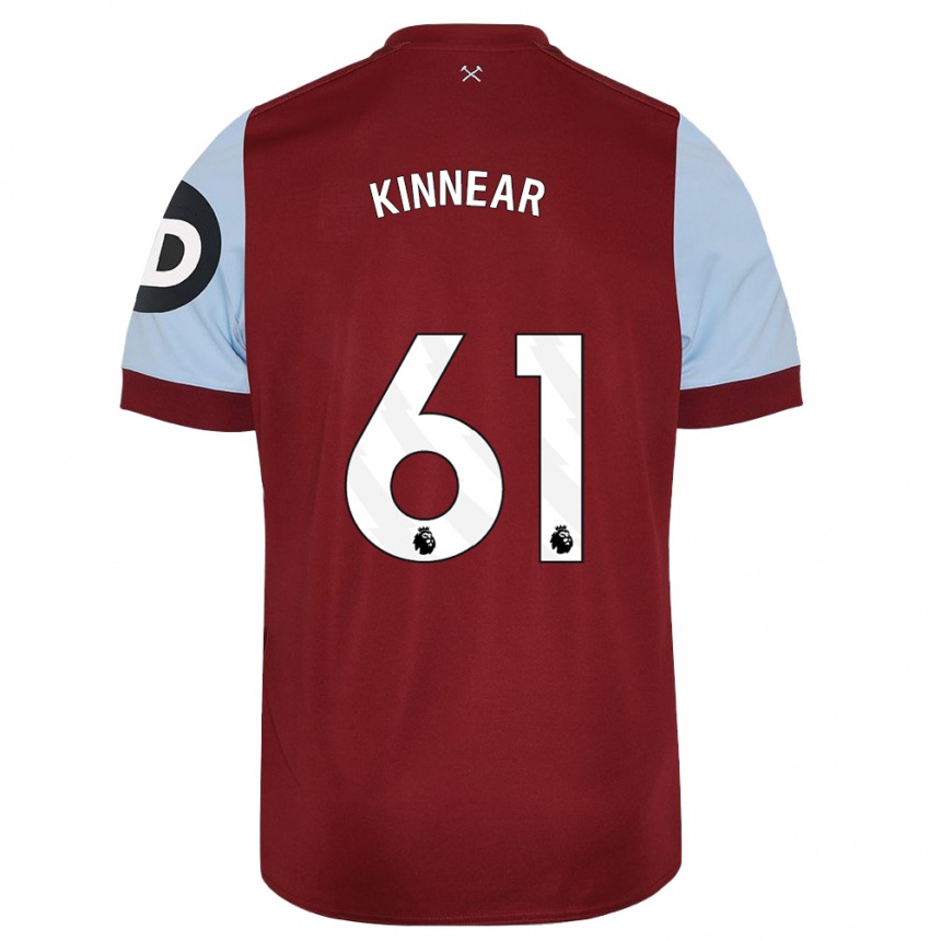 Niño Fútbol Camiseta Brian Kinnear #61 Granate 1ª Equipación 2023/24 México