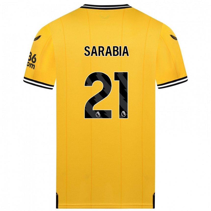 Niño Fútbol Camiseta Pablo Sarabia #21 Amarillo 1ª Equipación 2023/24 México