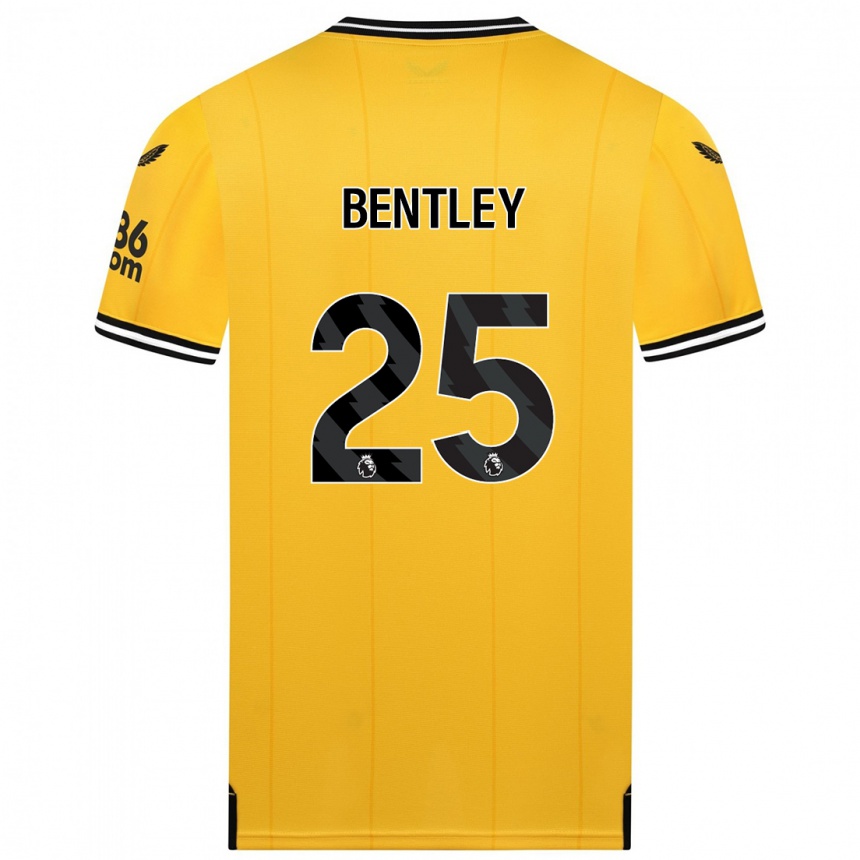 Niño Fútbol Camiseta Daniel Bentley #25 Amarillo 1ª Equipación 2023/24 México