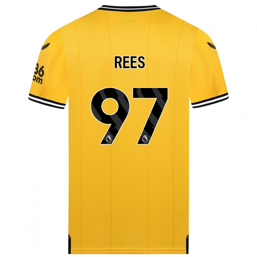 Niño Fútbol Camiseta Mason Rees #97 Amarillo 1ª Equipación 2023/24 México